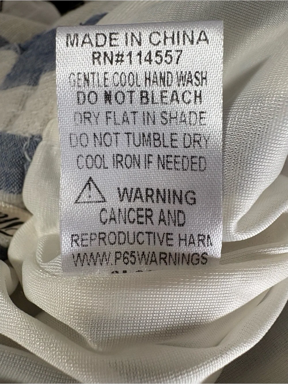 THML Women’s Blue and White Striped 100% Cotton Pants Size Medium